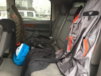 Drying out my gear in the truck
